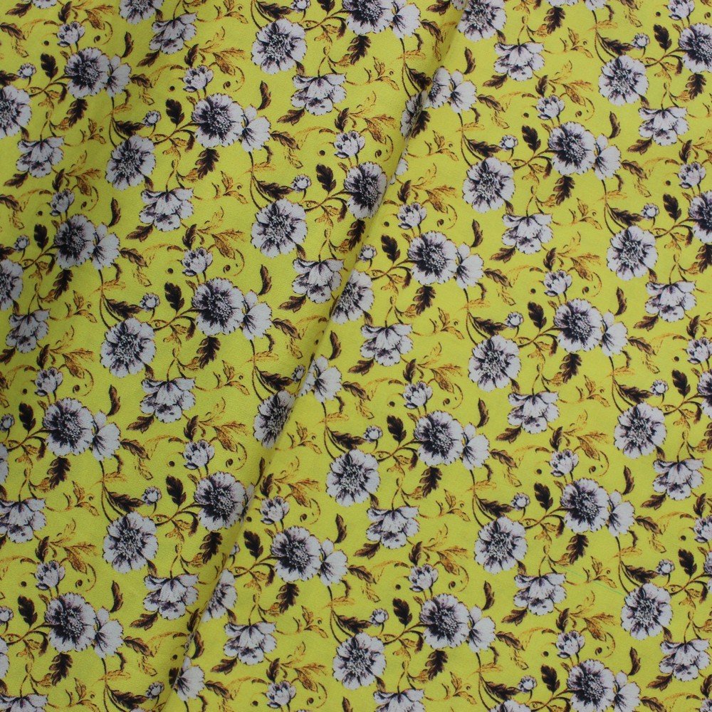 Yellow white flowery print (RT-1064)