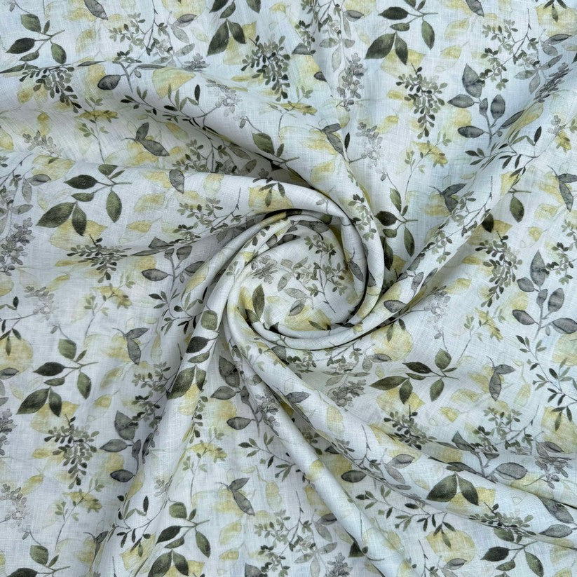 Green and yellow leafy print  (RT-1343)