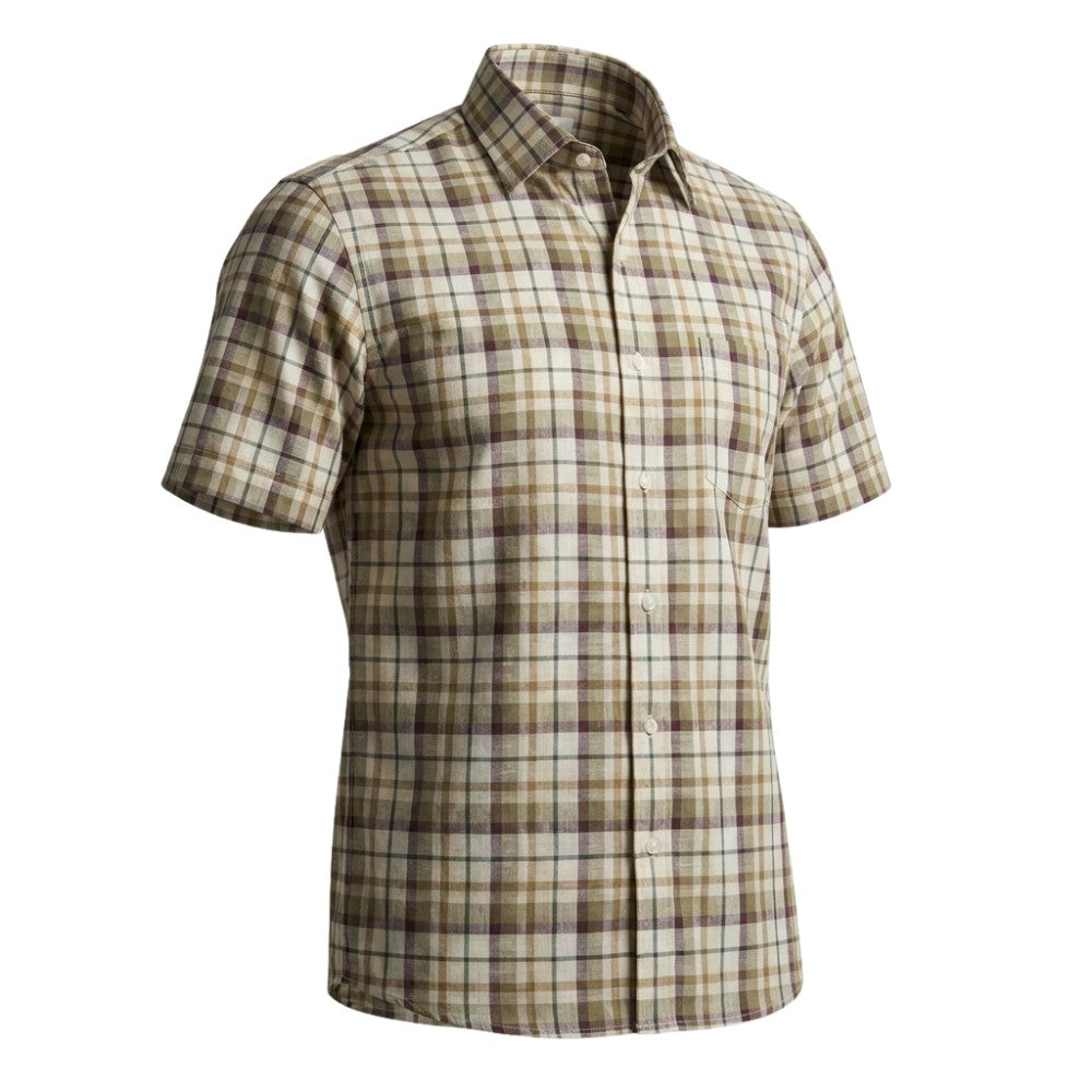 Beige and Brown Big Checks European Linen