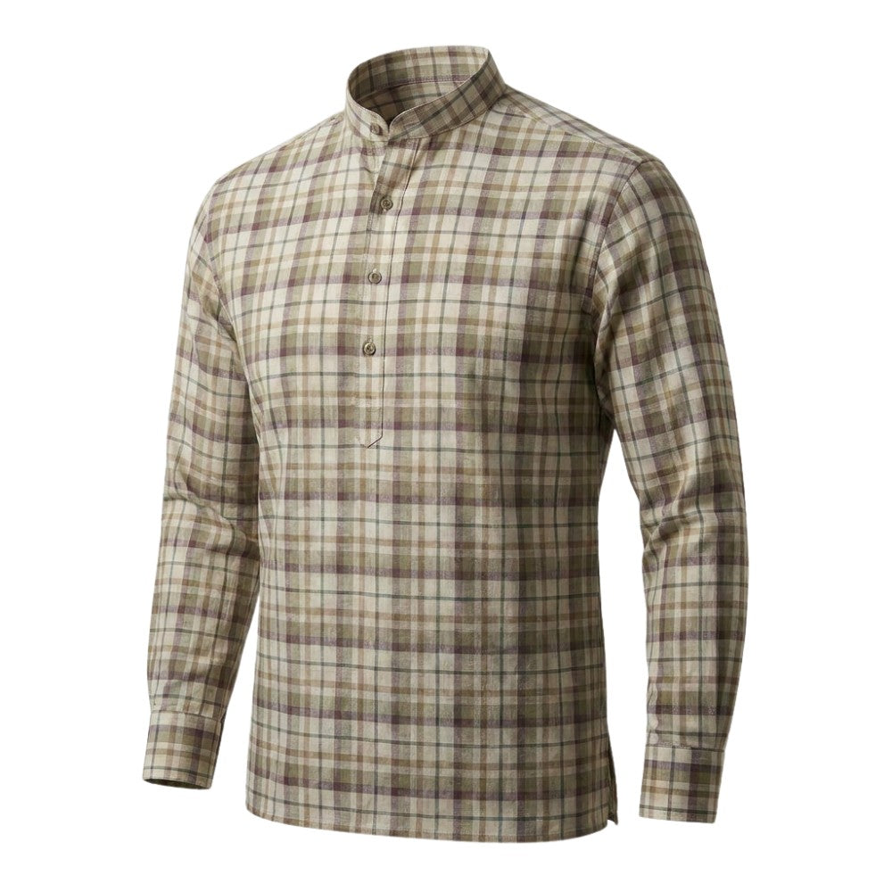 Beige and Brown Big Checks European Linen