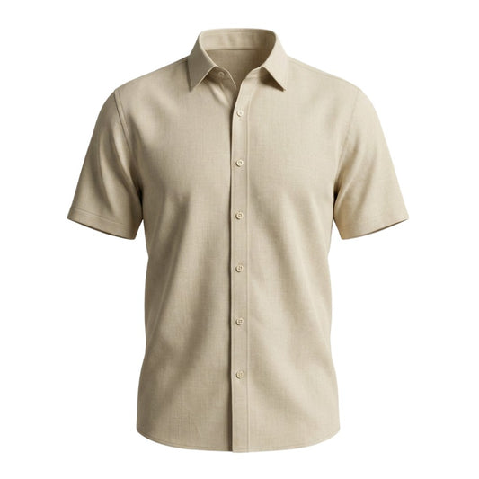 Camel Beige Plain European Linen