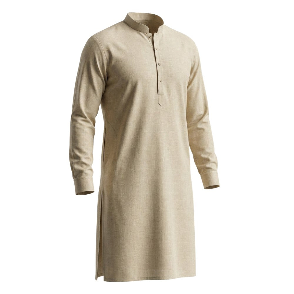 Camel Beige Plain European Linen