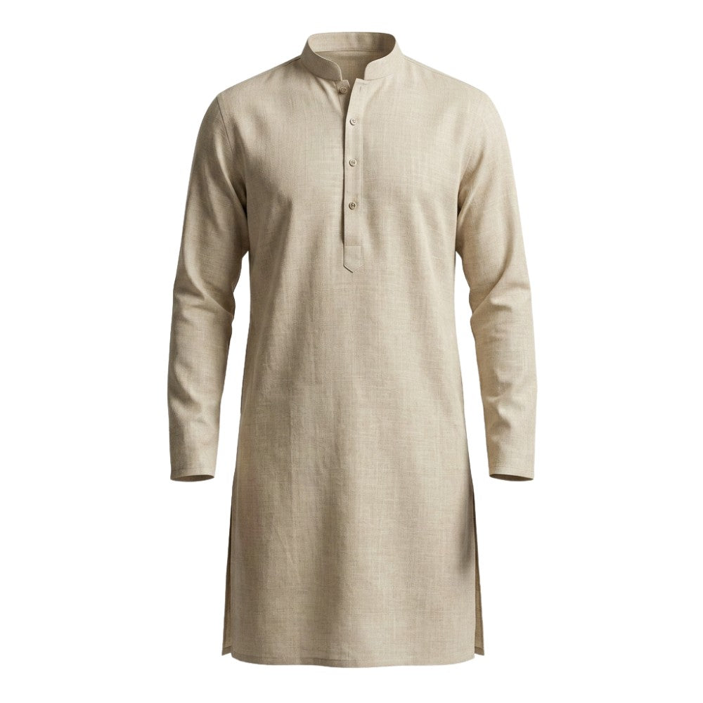 Camel Beige Plain European Linen