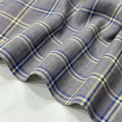 Grey and Blue Burberry Checks European Linen