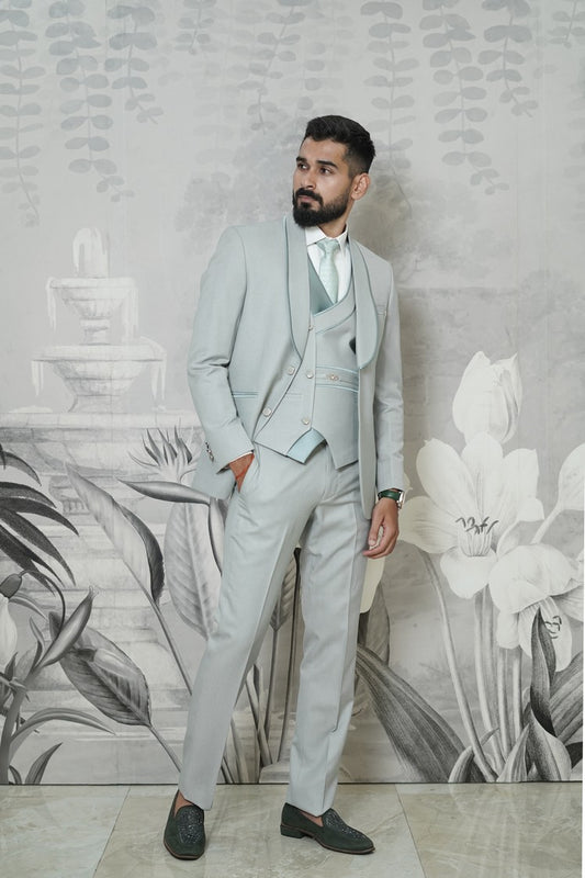 5 piece suit with desginer waist coat (BN-41542)