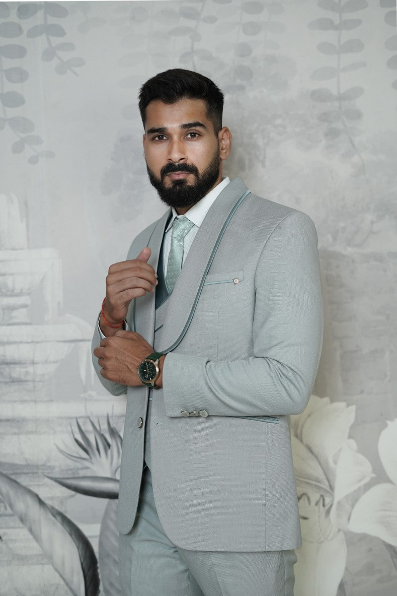 5 piece suit with desginer waist coat (BN-41542)