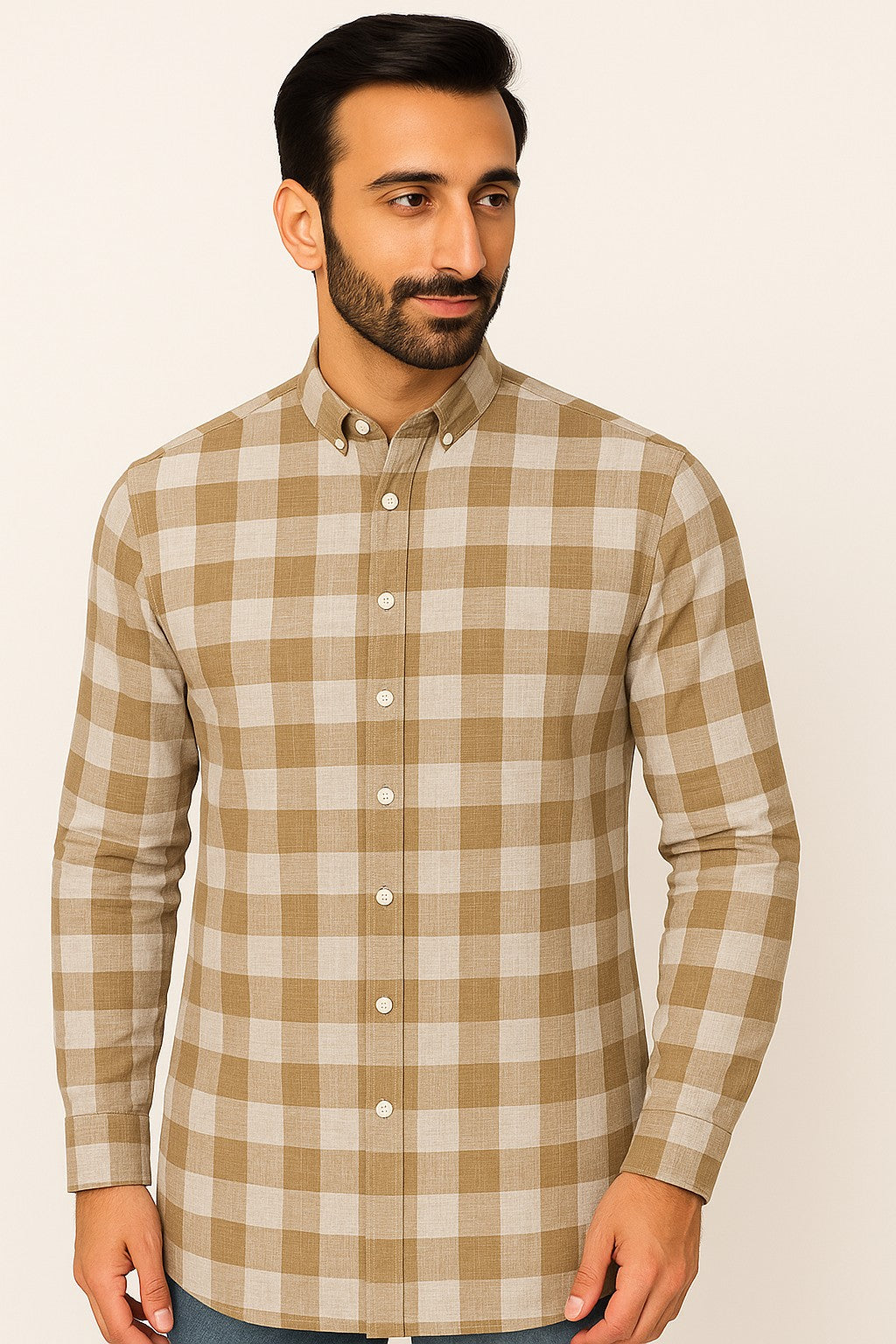 Beige and brown checkerd check (RT-1347)