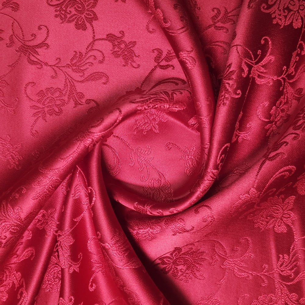 Blood red self design jacquard (RT-1283)