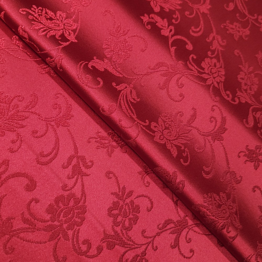 Blood red self design jacquard (RT-1283)