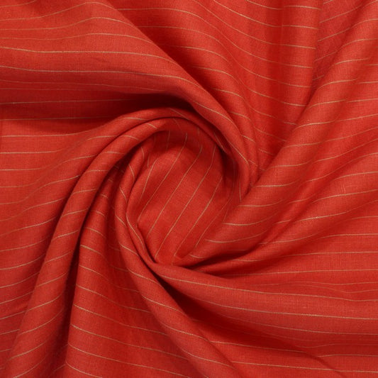 Bright Orange Stripes Design European Linen (RT-1127)