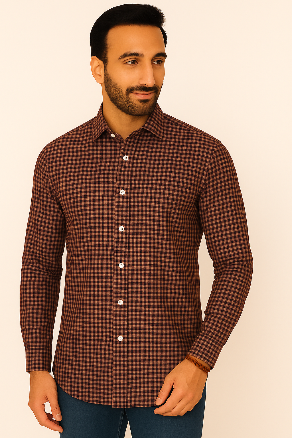 Dark brown small checks (RT-1333)