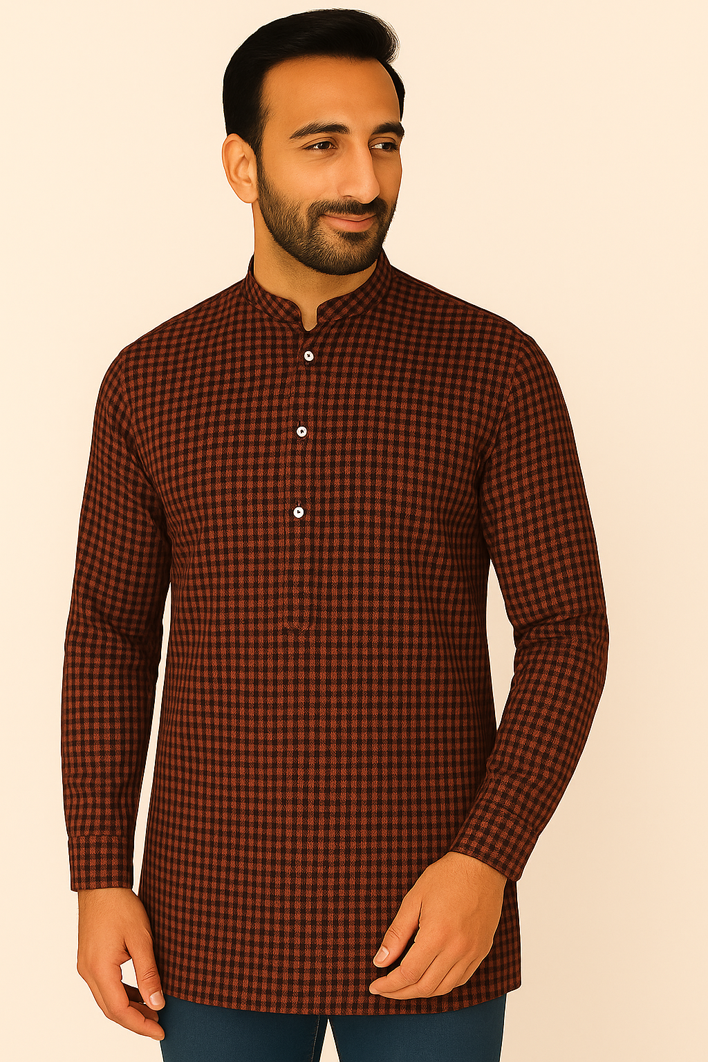Dark brown small checks (RT-1333)