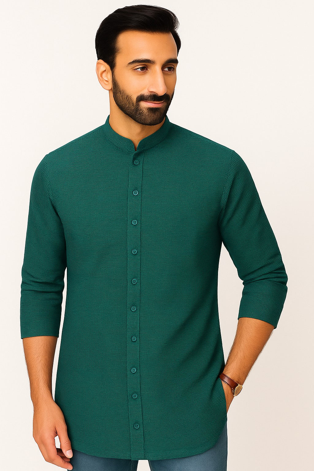 Green coloured self checks design (RT-1308)