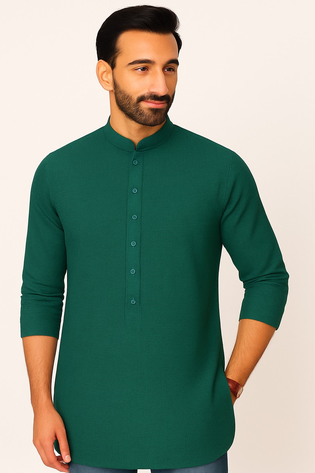 Green coloured self checks design (RT-1308)