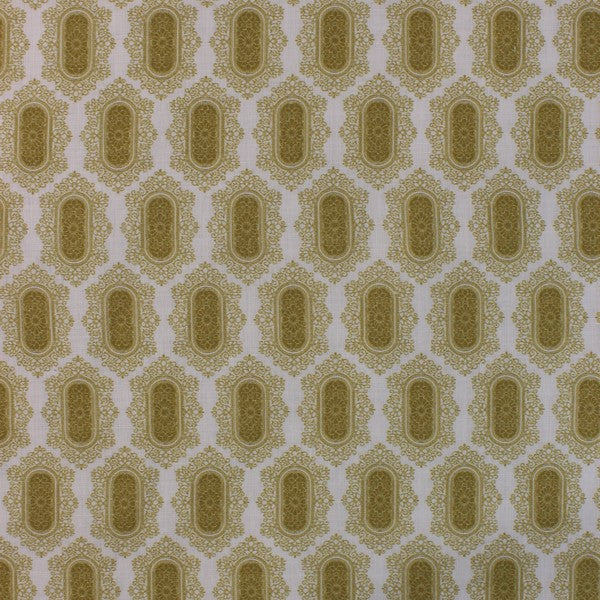 Khaaki Olive Abstract Print European Linen (RT-1137)