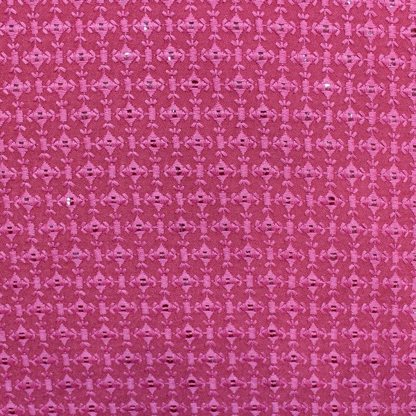 Maroon chikankari fabric with sequins (RT-1184)