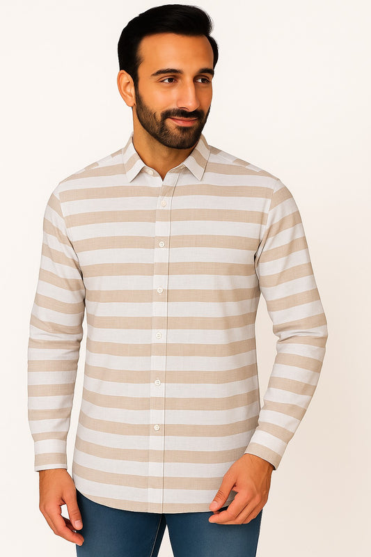 Natural and white broad stripes (RT-1359)