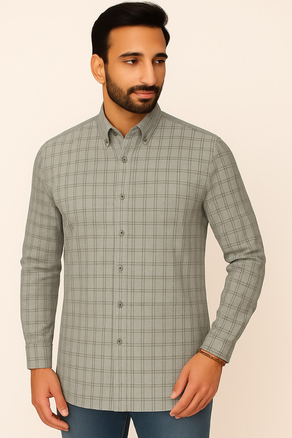 Olive coloured small checks (RT-1312)
