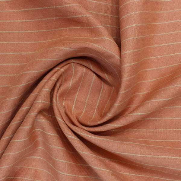 Peach Orange Stripe Design European Linen (RT-1130)