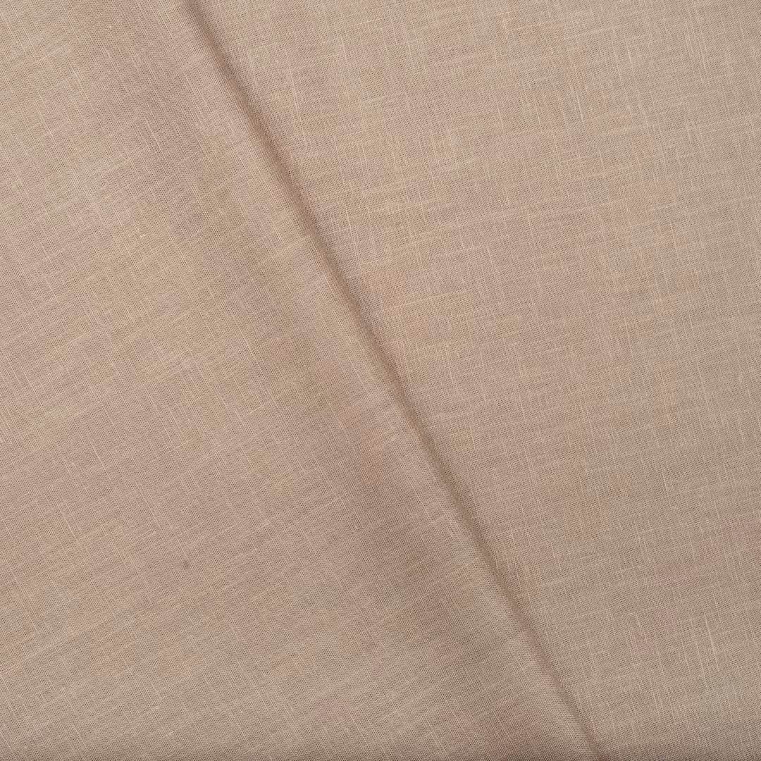 Tan camel coloured linen cotton fabric (RT-1365)