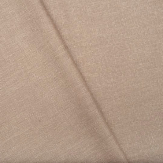 Tan camel coloured linen cotton fabric (RT-1365)