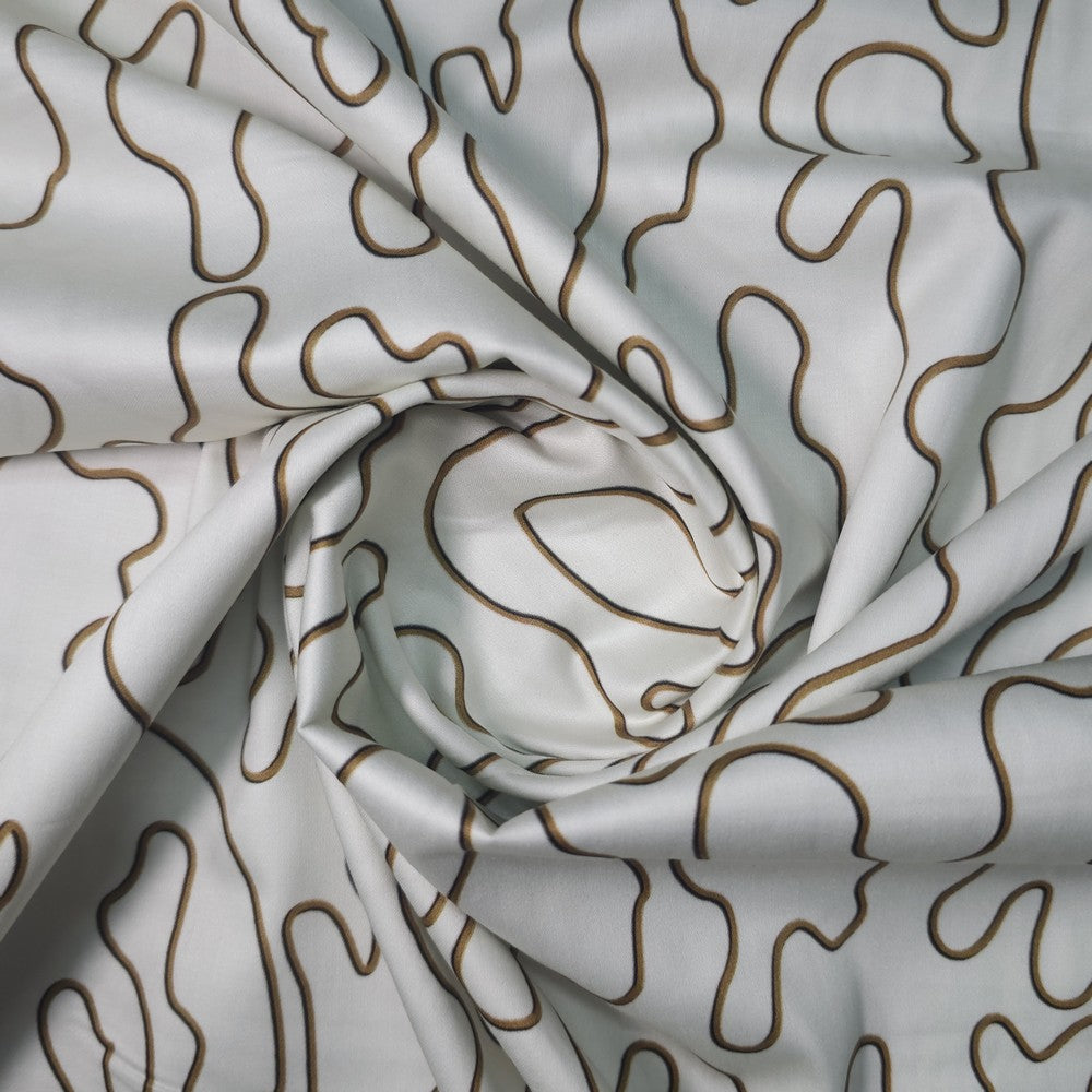 White and khaakee abstrack print (RT-1293)
