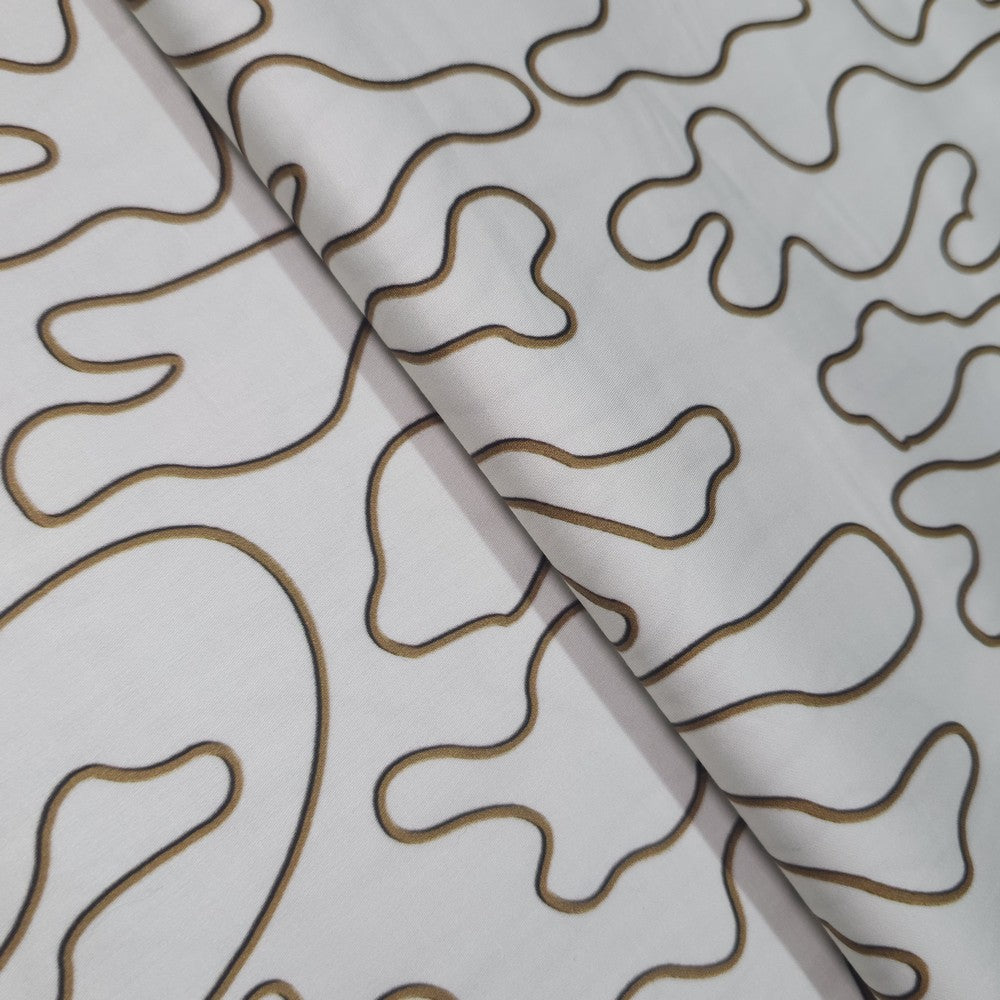 White and khaakee abstrack print (RT-1293)
