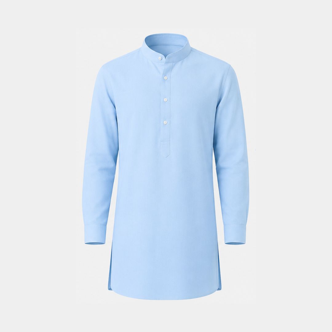 Sky blue coloured plain giza cotton (SD 137)