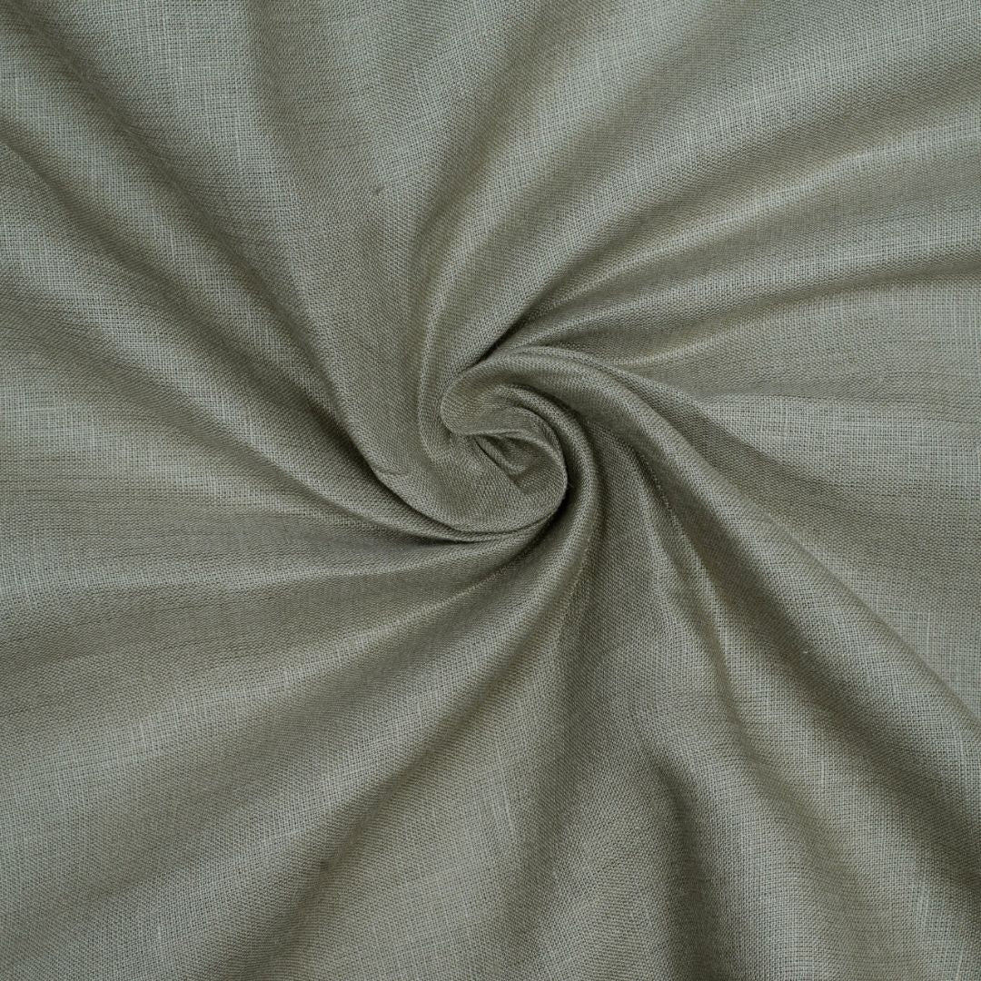 Dark pistachio coloured plain european linen (SD 129)