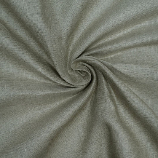 Dark pistachio coloured plain european linen (SD 129)