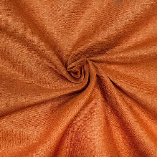 Dark rust coloured plain european linen (SD 122)