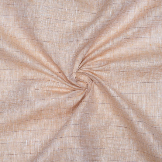 Light almond coloured stripes european linen (SD 134)