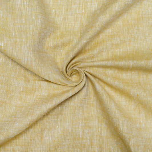 Light mustard coloured self design european linen (SD 123)