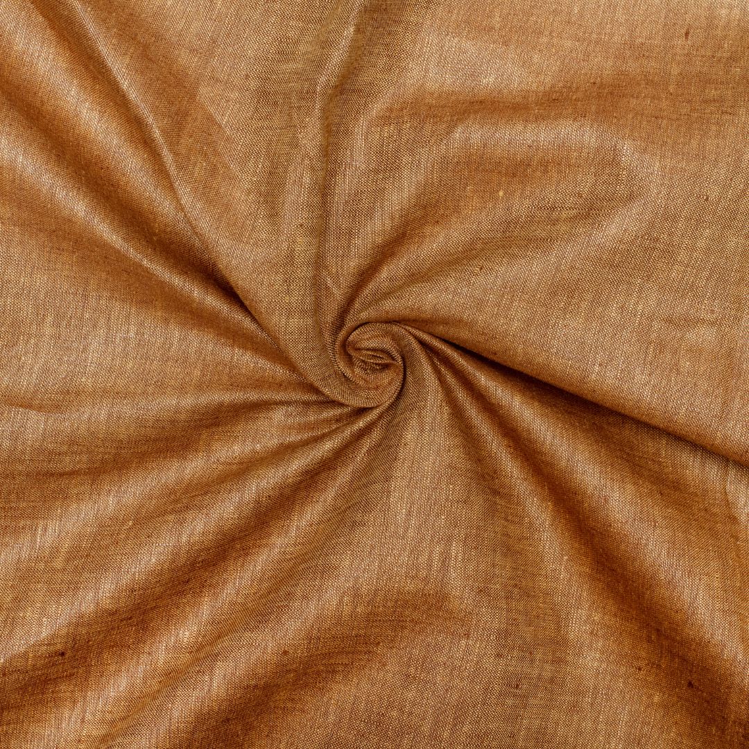Light rust coloured self design european linen (SD 124)