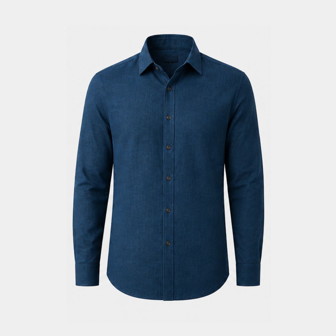 Navy blue coloured plain european linen (SD 132)