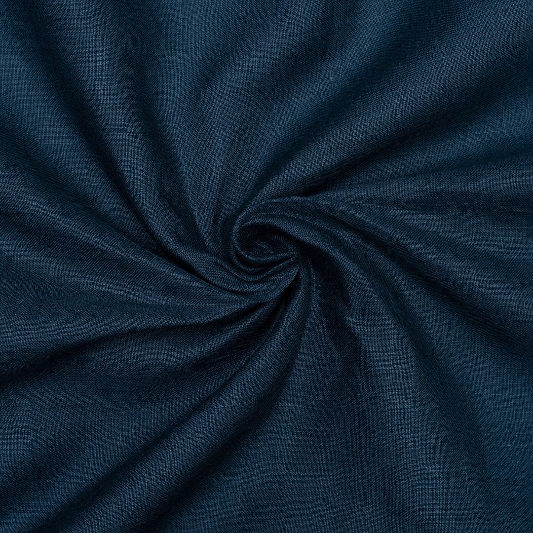 Navy blue coloured plain european linen (SD 132)