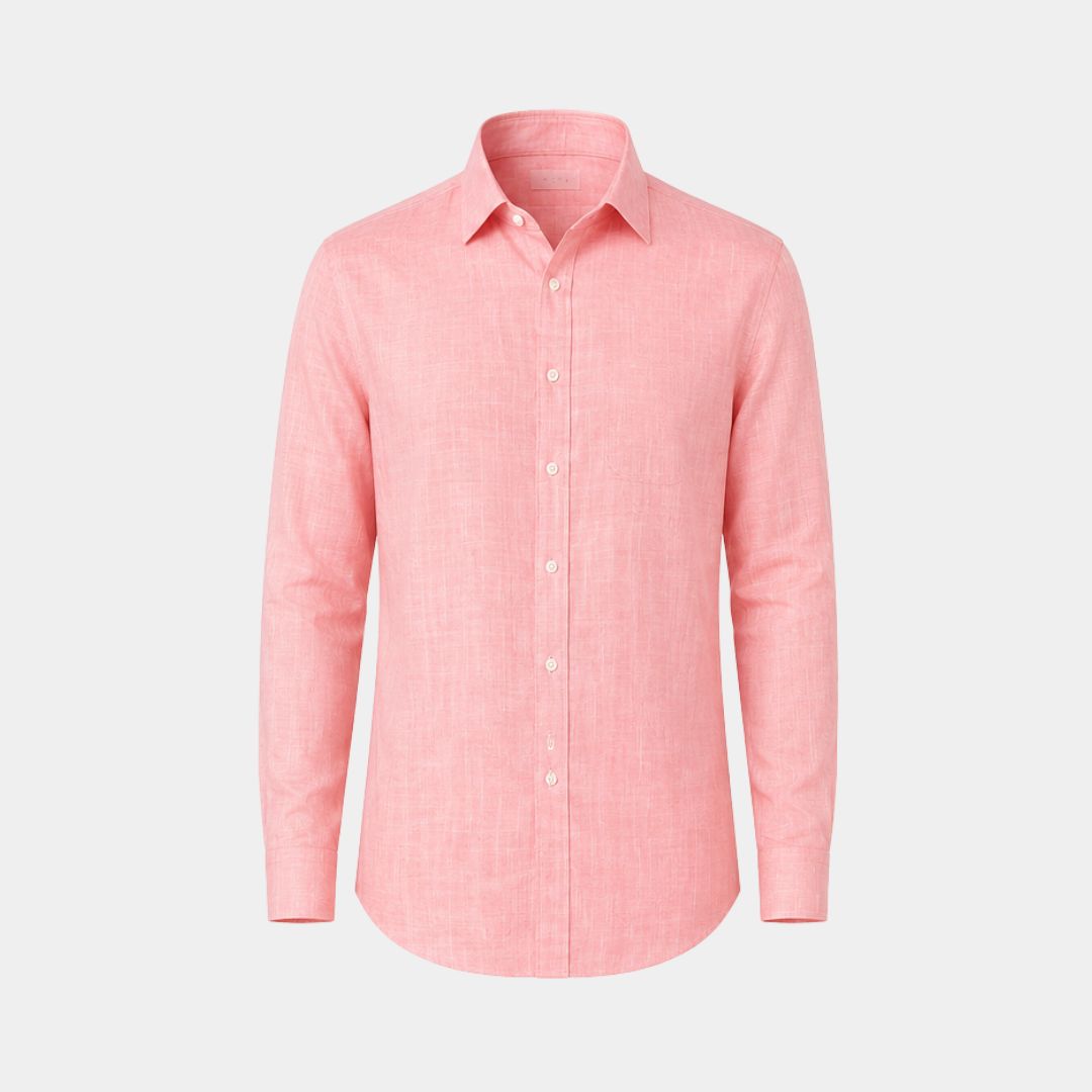 Pink coloured plain european linen (SD 121)