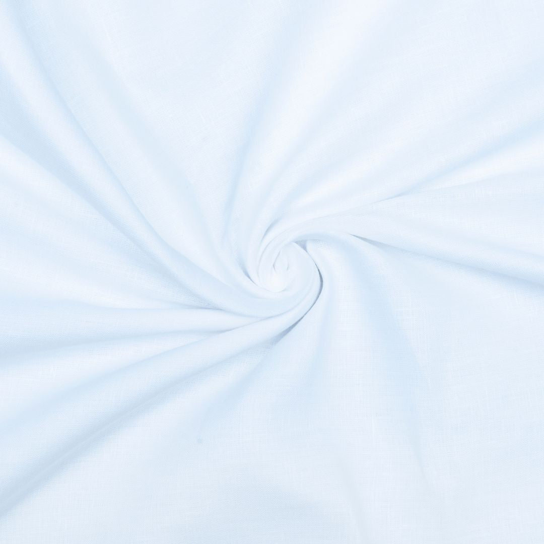 Pure white coloured plain european linen (SD 125)