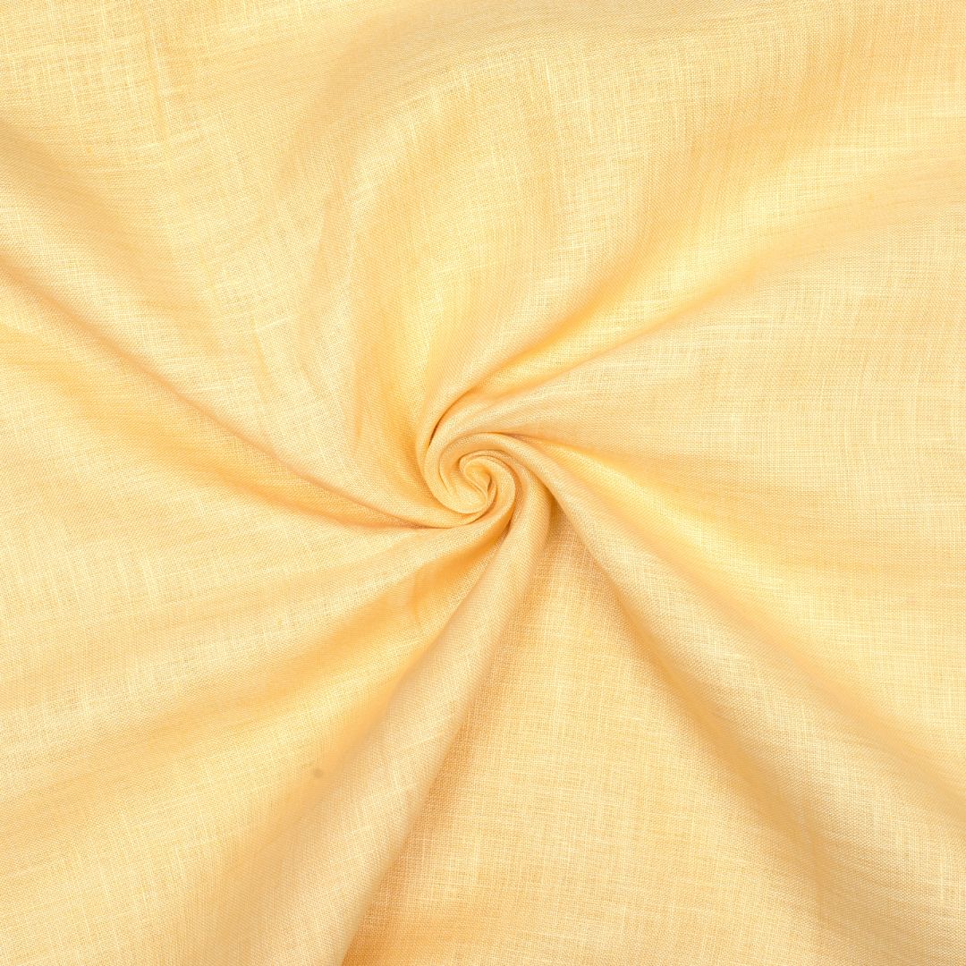 Mango coloured plain european linen