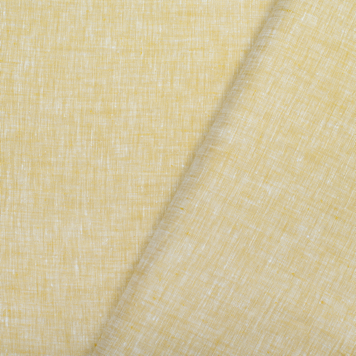 Light mustard coloured self design european linen (SD 123)