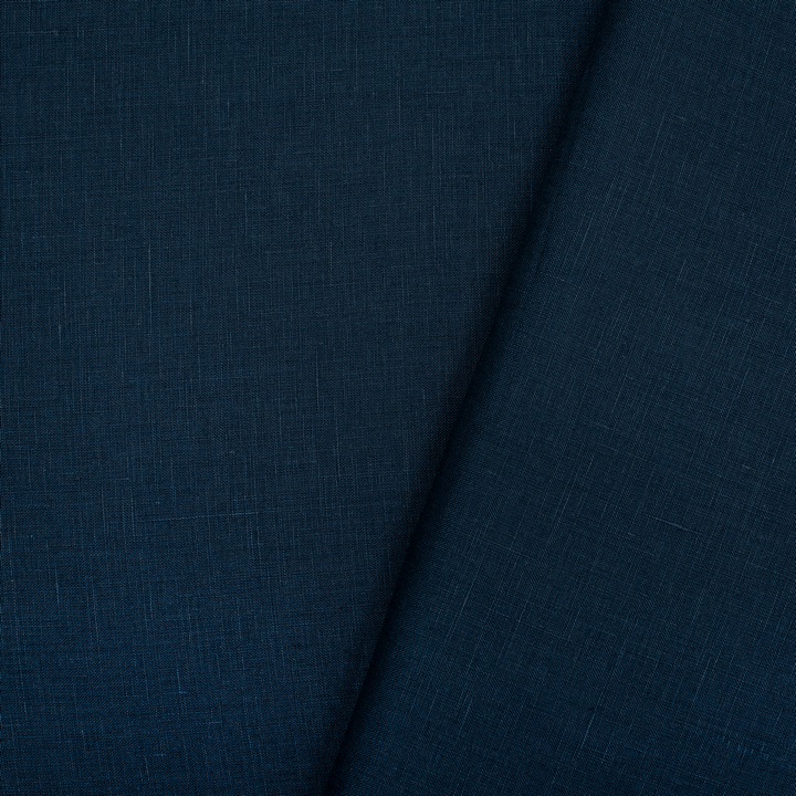 Navy blue coloured plain european linen (SD 132)