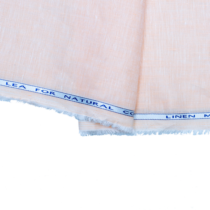 Light peach coloured plain european linen (SD 120)