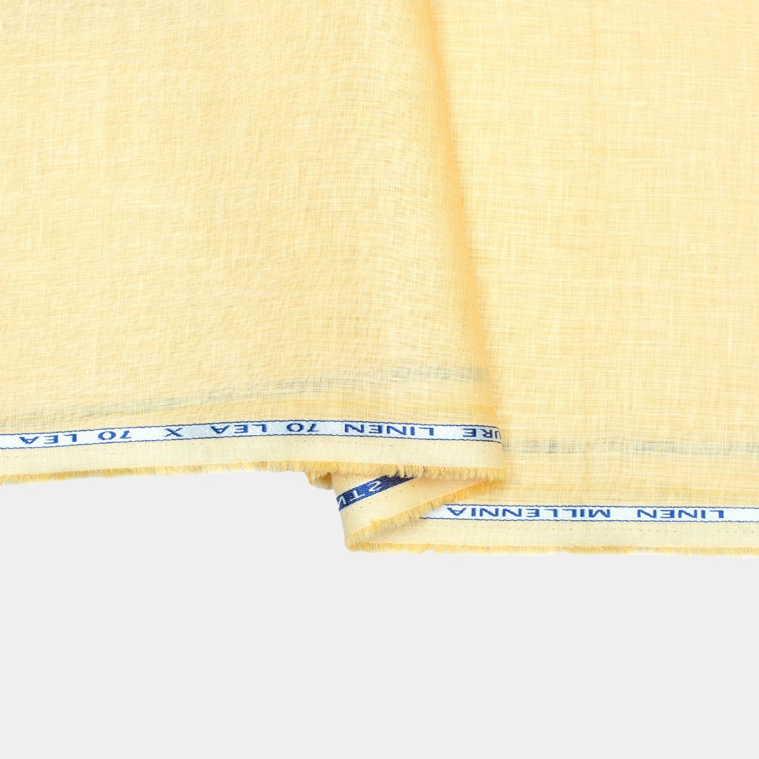 Mango coloured plain european linen (SD 115)