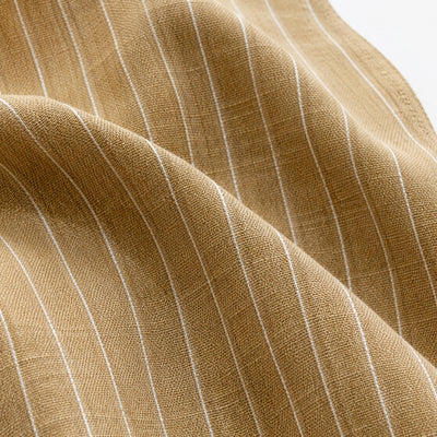 Brown and Cream Stripes European Linen